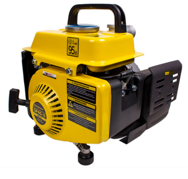 Водяной насос мотопомпа бензиновая CHAMPION GP40-II (250л/мин 6/20, UP65, OHV 2, 2,4л.с., 1,5") - фото1 Водяной насос мотопомпа бензиновая CHAMPION GP40-II (250л/мин 6/20, UP65, OHV 2, 2,4л.с., 1,5") - фото1