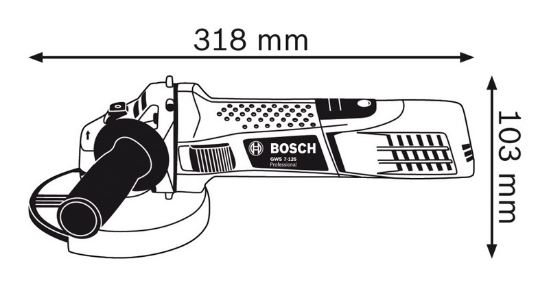 Углошлифмашина Bosch GWS 7-125 Professional (0.601.388.102) - фото2 Углошлифмашина Bosch GWS 7-125 Professional (0.601.388.102) - фото2