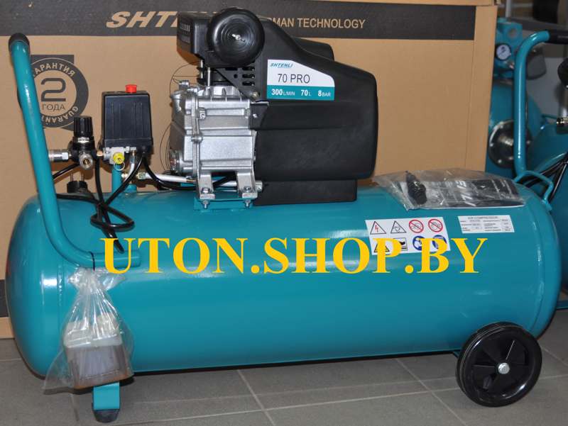 Компрессор Shtenli 70 PRO (1 цилиндр/ 1,8 кВт/ 300 л/мин./70 л.) - фото2 Компрессор Shtenli 70 PRO (1 цилиндр/ 1,8 кВт/ 300 л/мин./70 л.) - фото2
