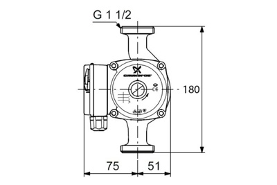 Циркуляционный насос для систем отопления Grundfos UPS 25-40 180 фото-3